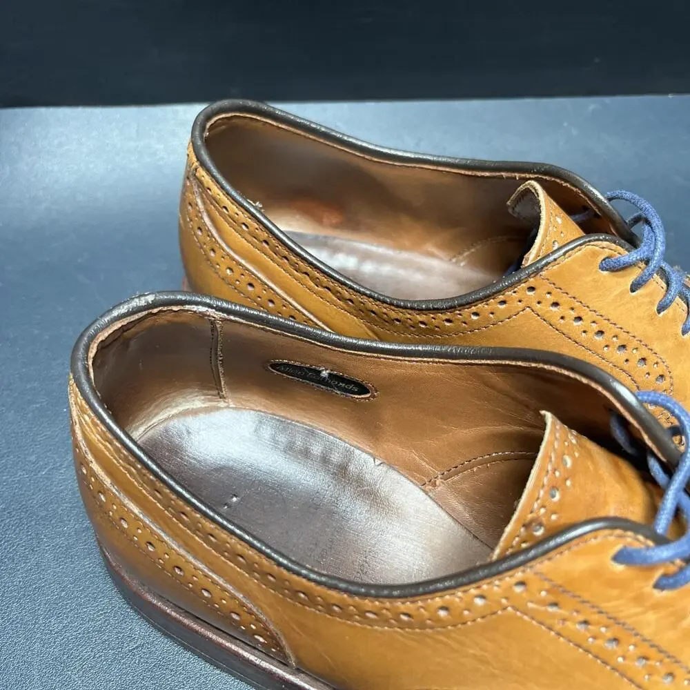 Allen Edmonds Players Shoe Walnut Wingtip Oxford Shoes 9752 Mens Size 9 D